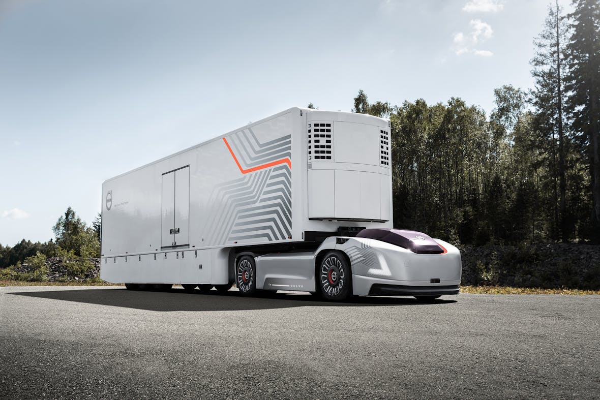 autonomous, electric, driverless - forward-looking semi-trailer from Volvo Trucks
